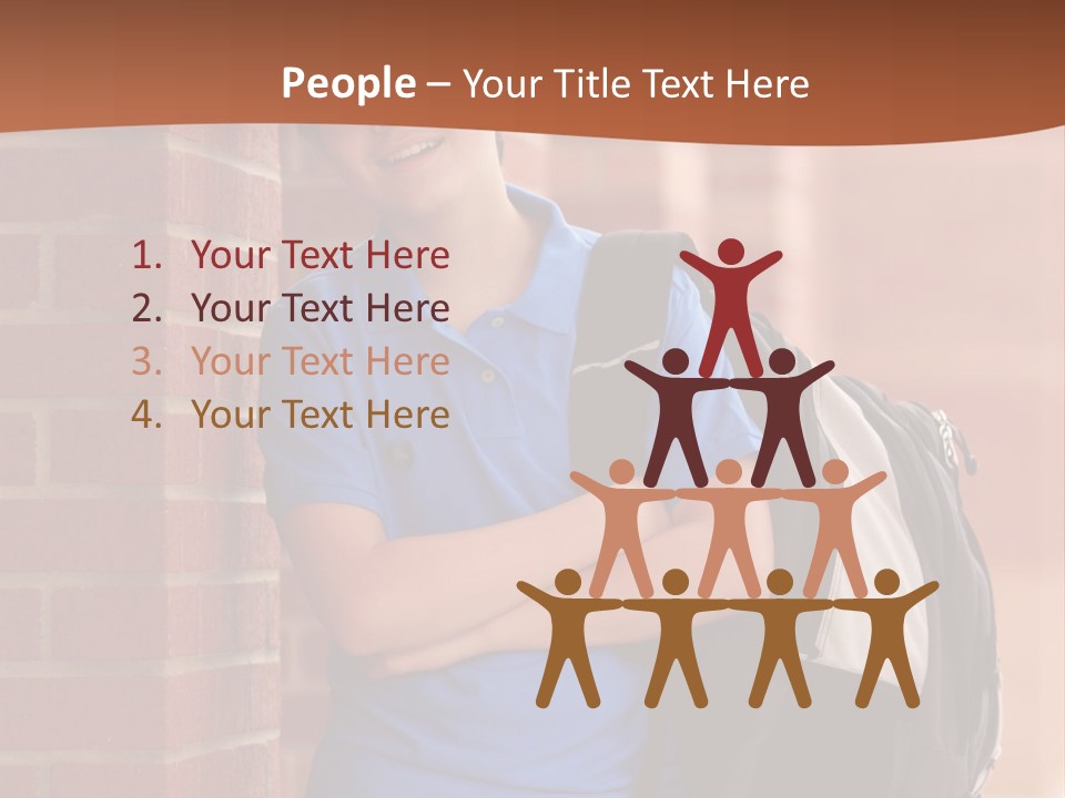 Portrait Of A Young Student PowerPoint Template