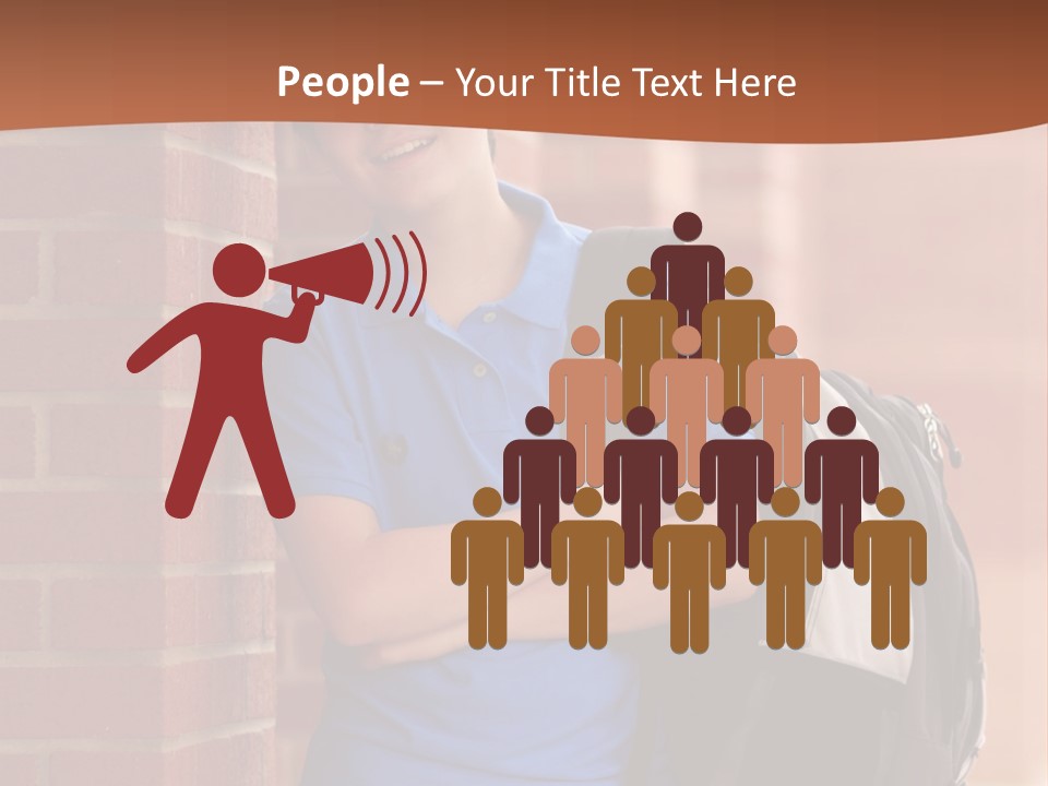 Portrait Of A Young Student PowerPoint Template