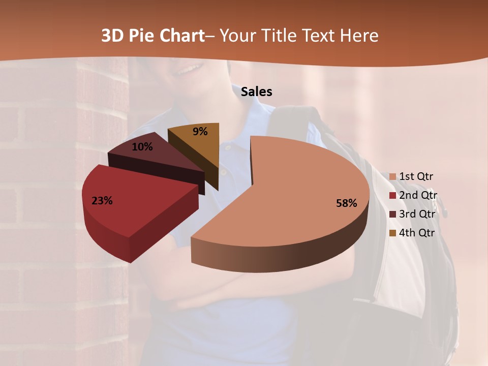Portrait Of A Young Student PowerPoint Template
