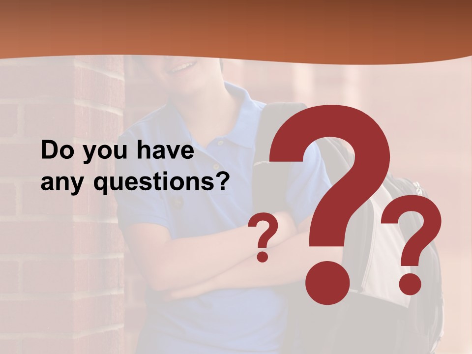 Portrait Of A Young Student PowerPoint Template