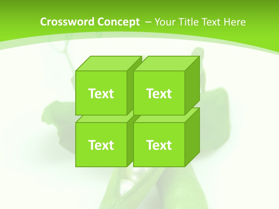 Pea Pod Containing Pearls. Conceptual Image PowerPoint Template