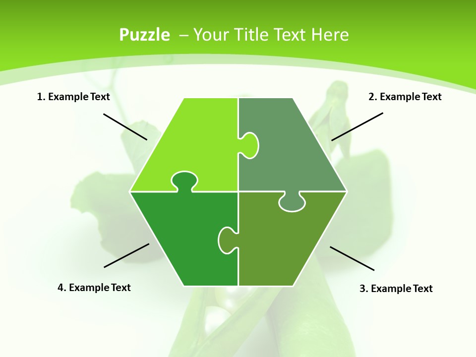 Pea Pod Containing Pearls. Conceptual Image PowerPoint Template