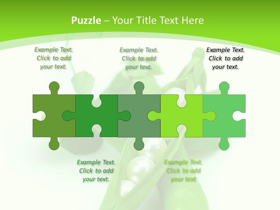 Pea Pod Containing Pearls. Conceptual Image PowerPoint Template