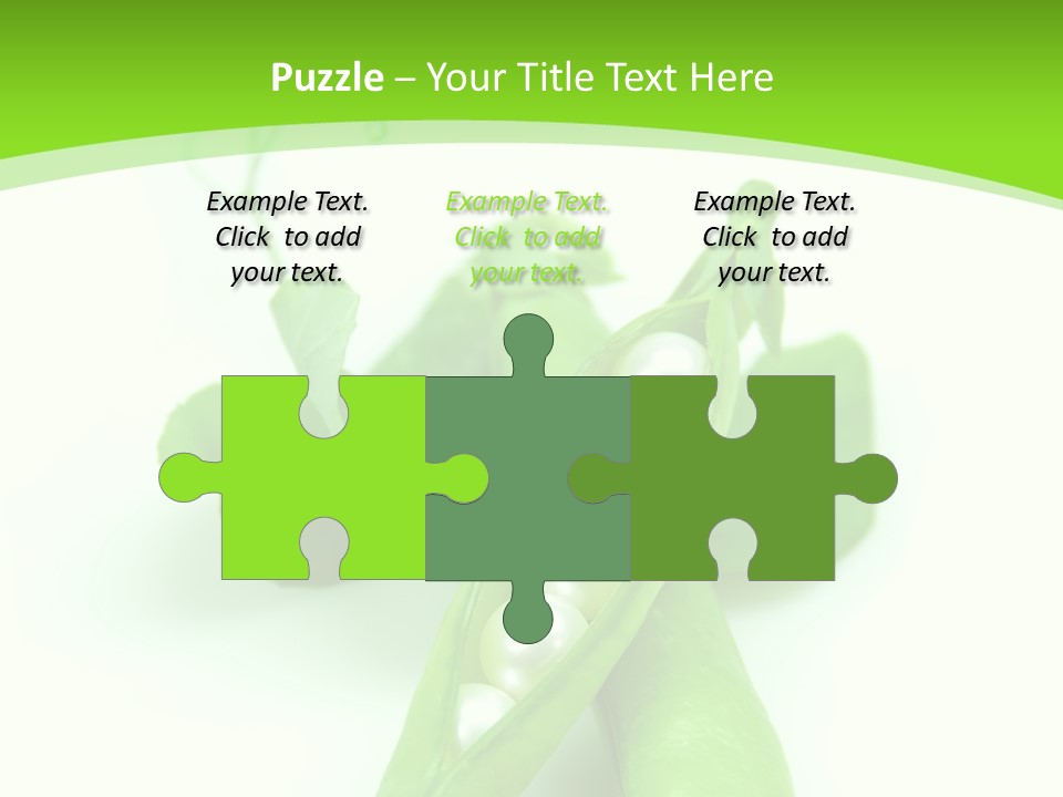 Pea Pod Containing Pearls. Conceptual Image PowerPoint Template