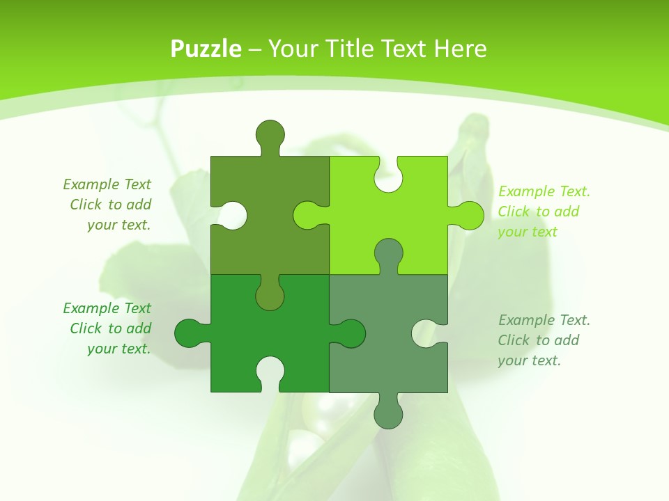 Pea Pod Containing Pearls. Conceptual Image PowerPoint Template