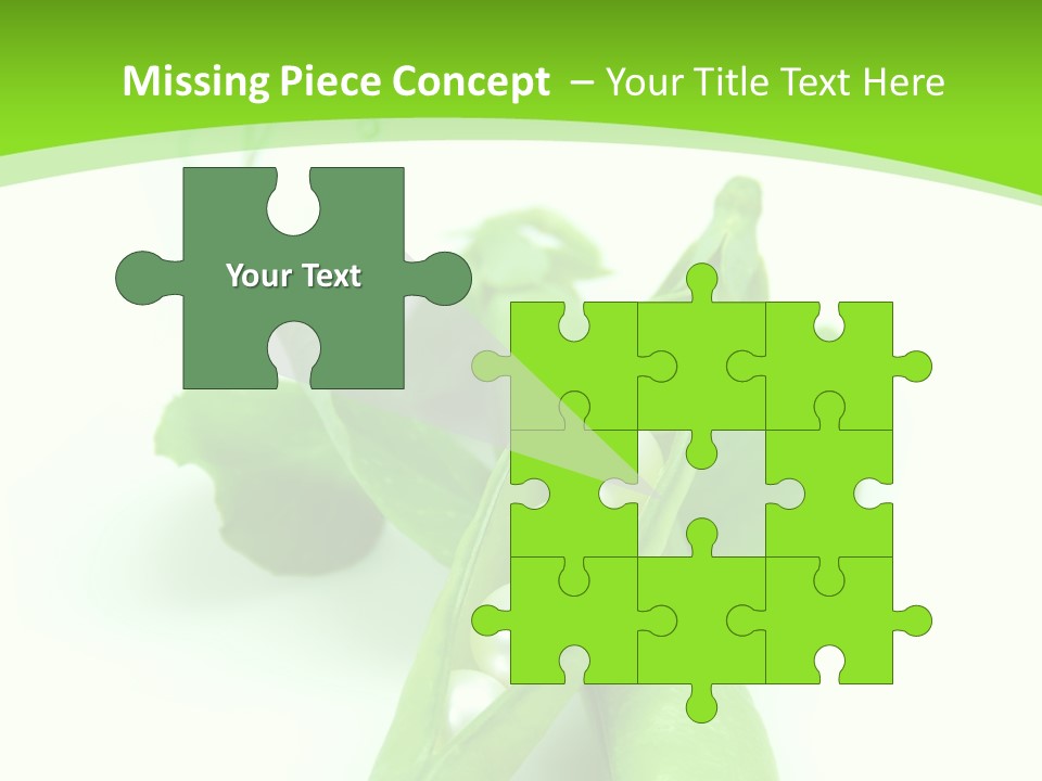 Pea Pod Containing Pearls. Conceptual Image PowerPoint Template