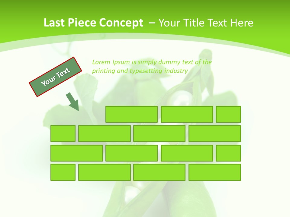 Pea Pod Containing Pearls. Conceptual Image PowerPoint Template