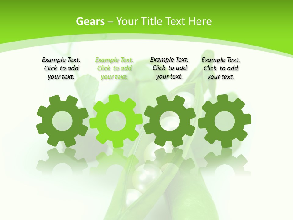 Pea Pod Containing Pearls. Conceptual Image PowerPoint Template