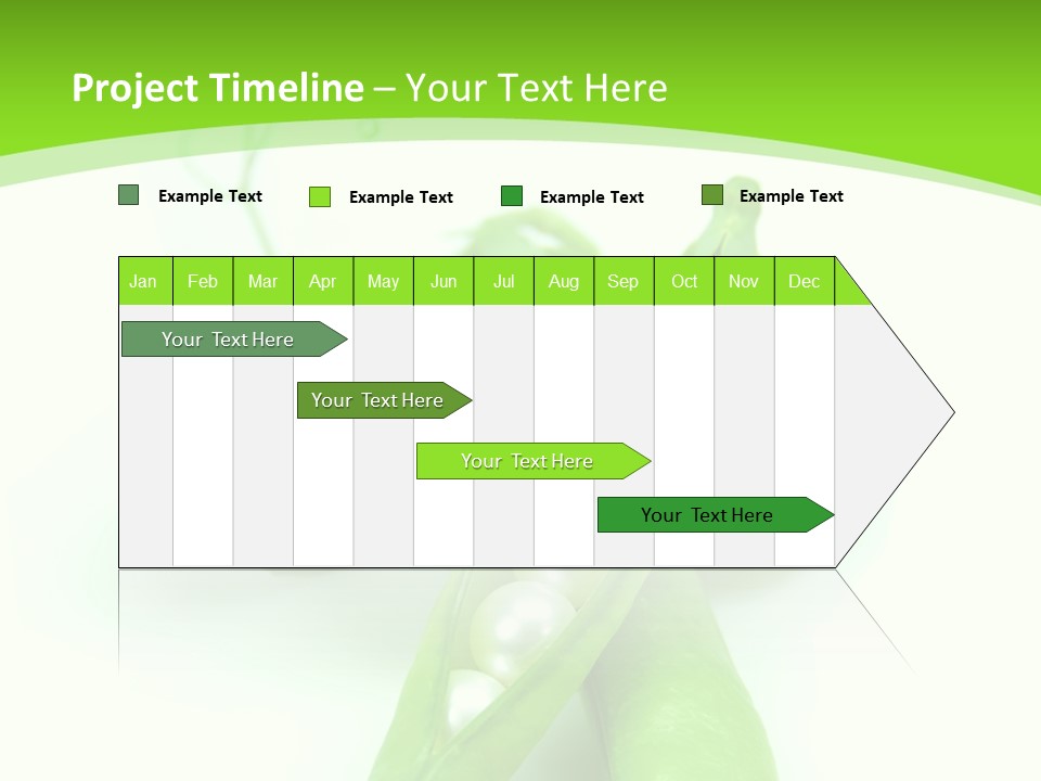 Pea Pod Containing Pearls. Conceptual Image PowerPoint Template