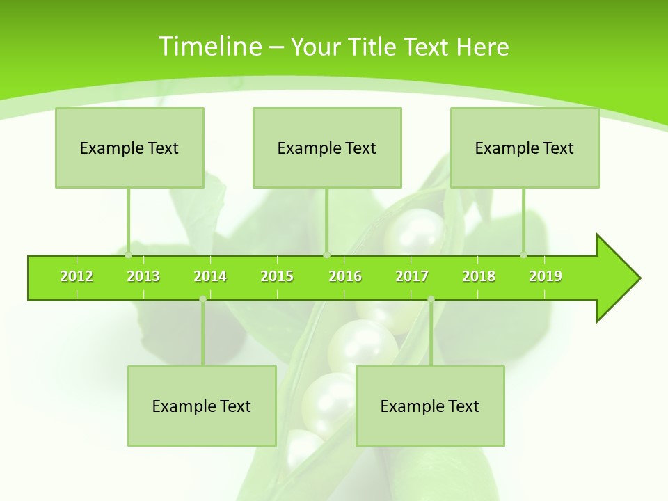 Pea Pod Containing Pearls. Conceptual Image PowerPoint Template