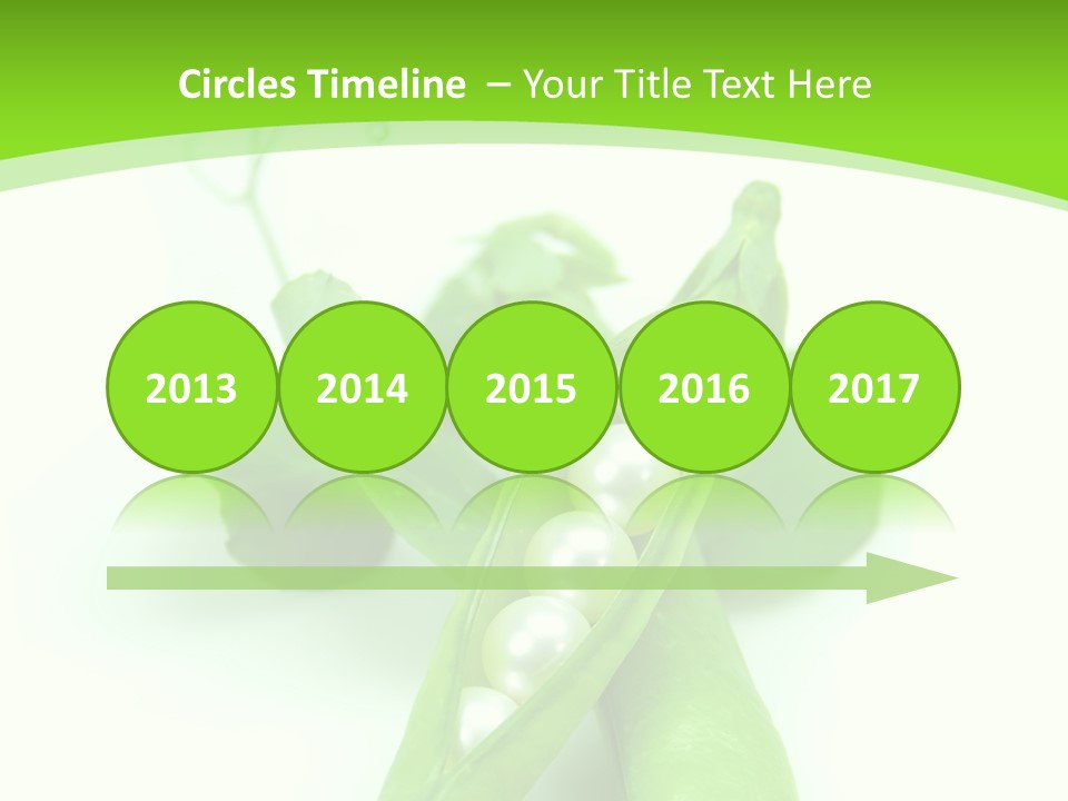 Pea Pod Containing Pearls. Conceptual Image PowerPoint Template