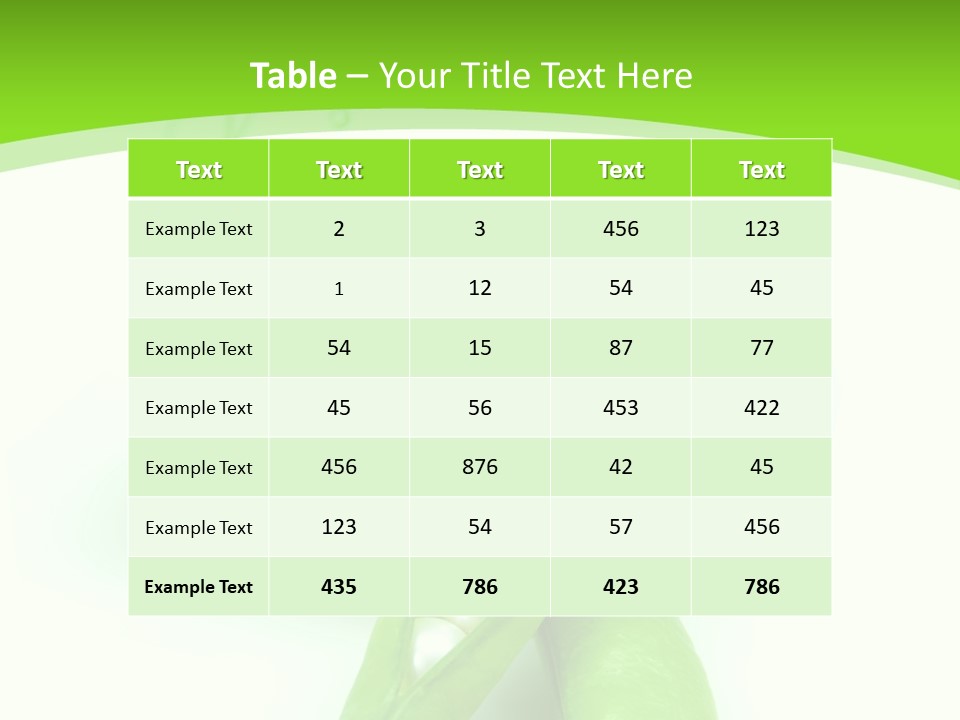 Pea Pod Containing Pearls. Conceptual Image PowerPoint Template