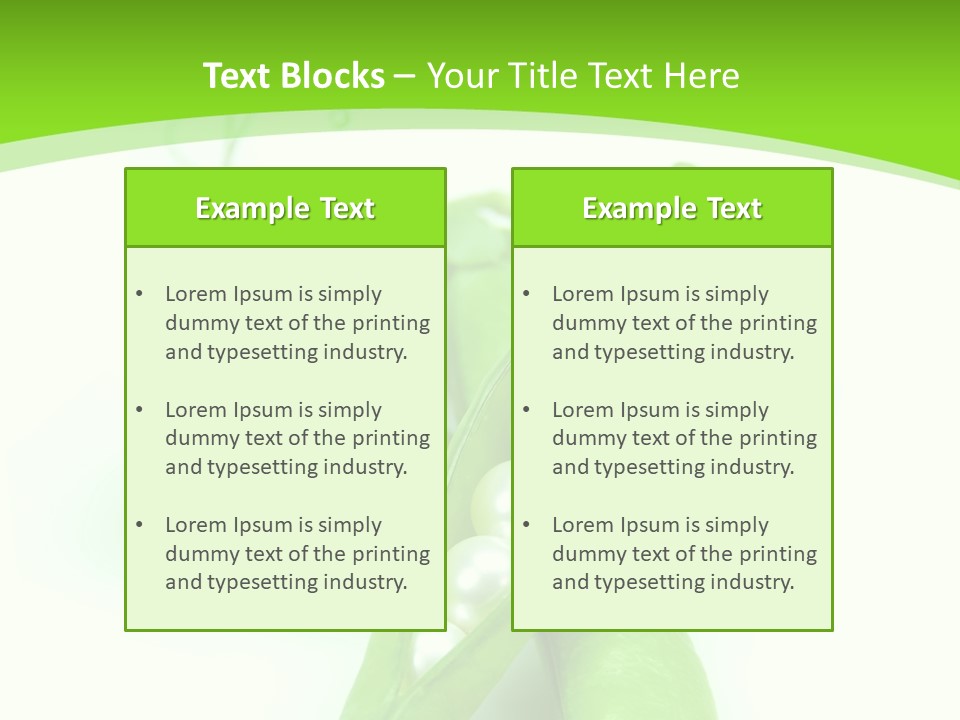 Pea Pod Containing Pearls. Conceptual Image PowerPoint Template