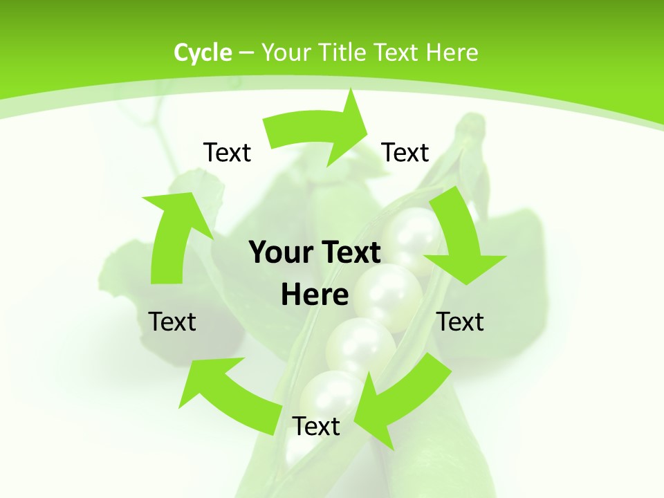 Pea Pod Containing Pearls. Conceptual Image PowerPoint Template