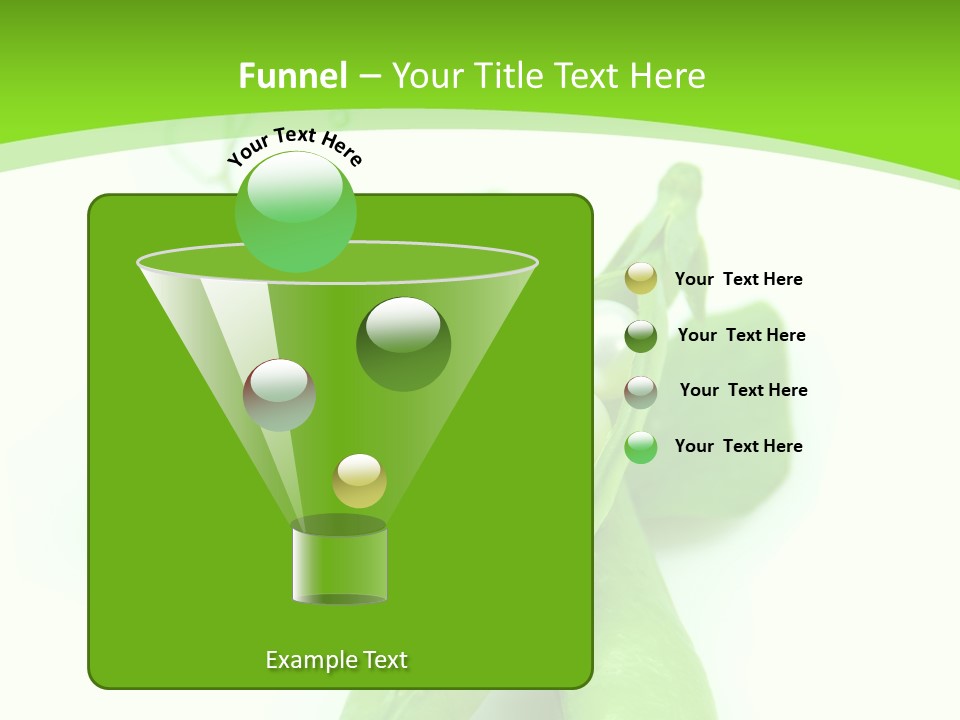 Pea Pod Containing Pearls. Conceptual Image PowerPoint Template