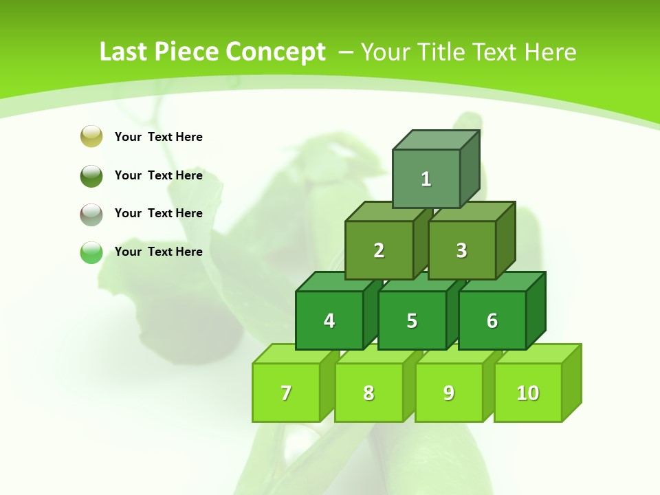 Pea Pod Containing Pearls. Conceptual Image PowerPoint Template