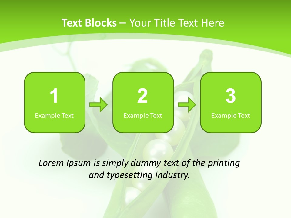 Pea Pod Containing Pearls. Conceptual Image PowerPoint Template