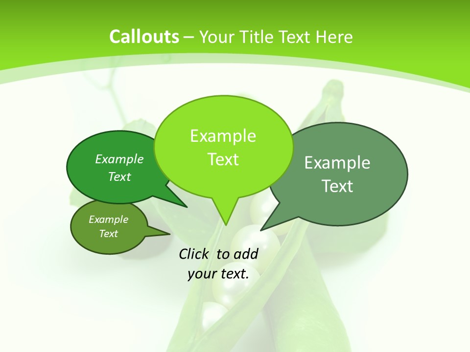 Pea Pod Containing Pearls. Conceptual Image PowerPoint Template