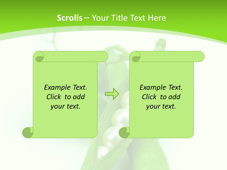 Pea Pod Containing Pearls. Conceptual Image PowerPoint Template