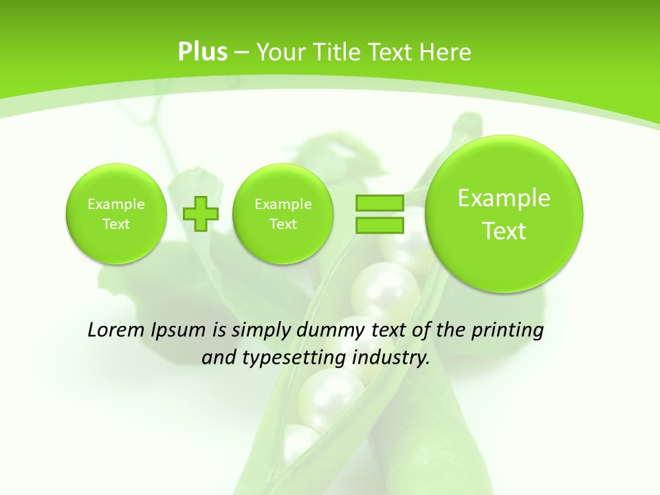 Pea Pod Containing Pearls. Conceptual Image PowerPoint Template