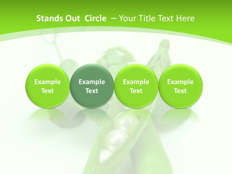 Pea Pod Containing Pearls. Conceptual Image PowerPoint Template