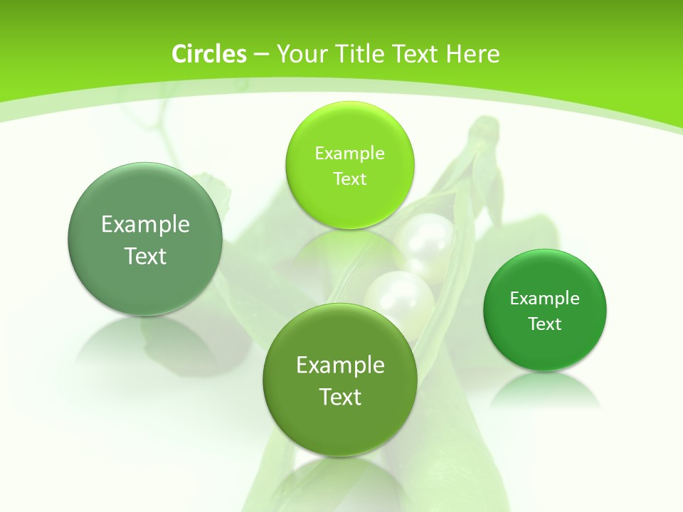 Pea Pod Containing Pearls. Conceptual Image PowerPoint Template