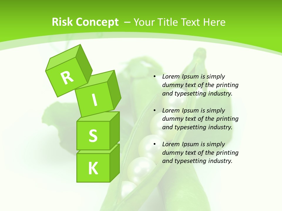 Pea Pod Containing Pearls. Conceptual Image PowerPoint Template