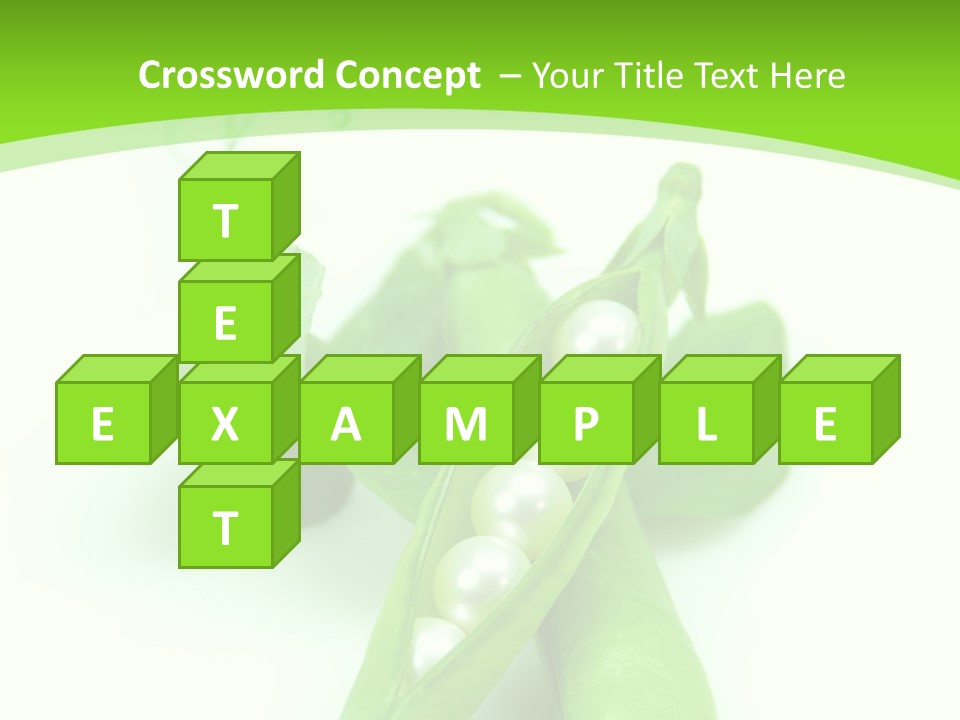 Pea Pod Containing Pearls. Conceptual Image PowerPoint Template