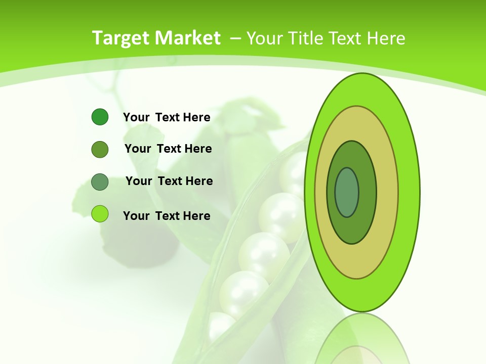 Pea Pod Containing Pearls. Conceptual Image PowerPoint Template