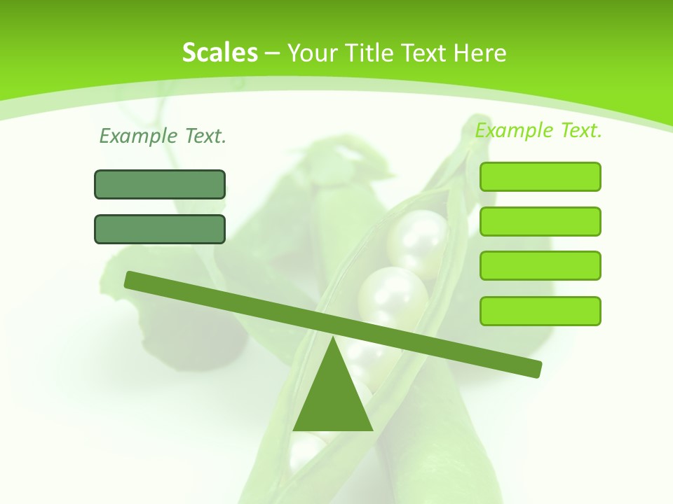 Pea Pod Containing Pearls. Conceptual Image PowerPoint Template