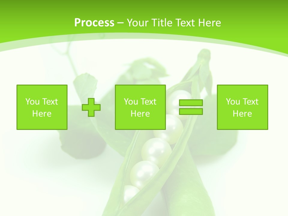 Pea Pod Containing Pearls. Conceptual Image PowerPoint Template