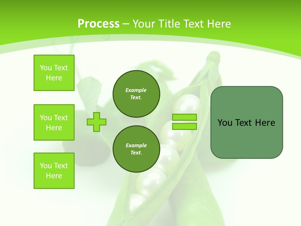 Pea Pod Containing Pearls. Conceptual Image PowerPoint Template