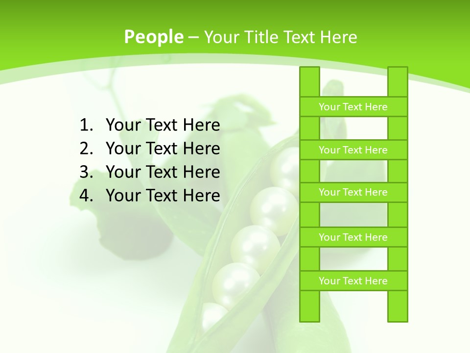 Pea Pod Containing Pearls. Conceptual Image PowerPoint Template