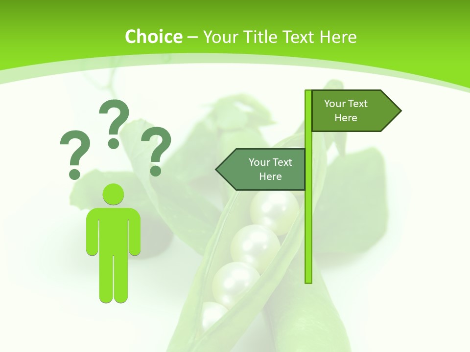 Pea Pod Containing Pearls. Conceptual Image PowerPoint Template