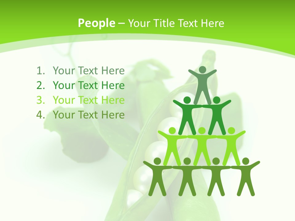 Pea Pod Containing Pearls. Conceptual Image PowerPoint Template