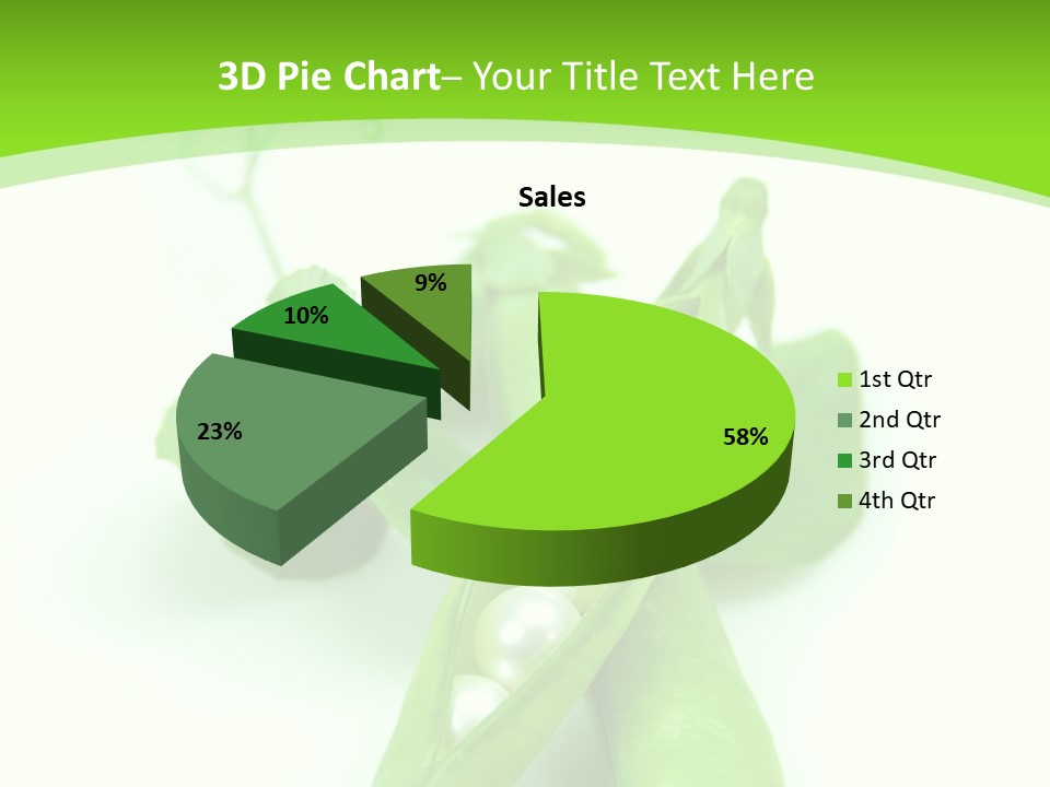 Pea Pod Containing Pearls. Conceptual Image PowerPoint Template