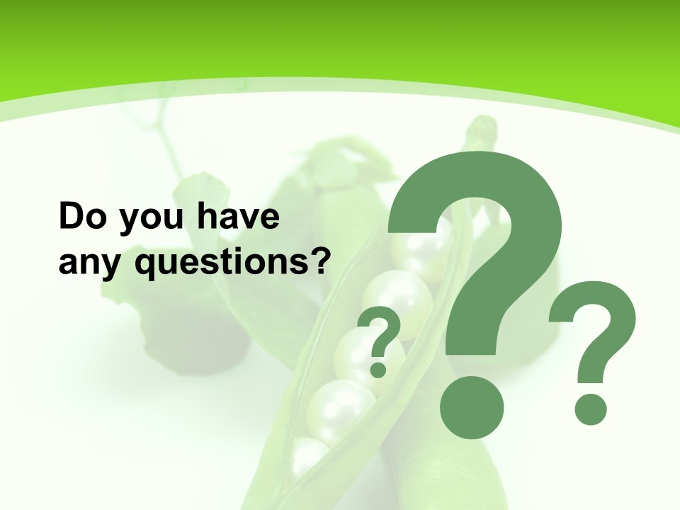 Pea Pod Containing Pearls. Conceptual Image PowerPoint Template