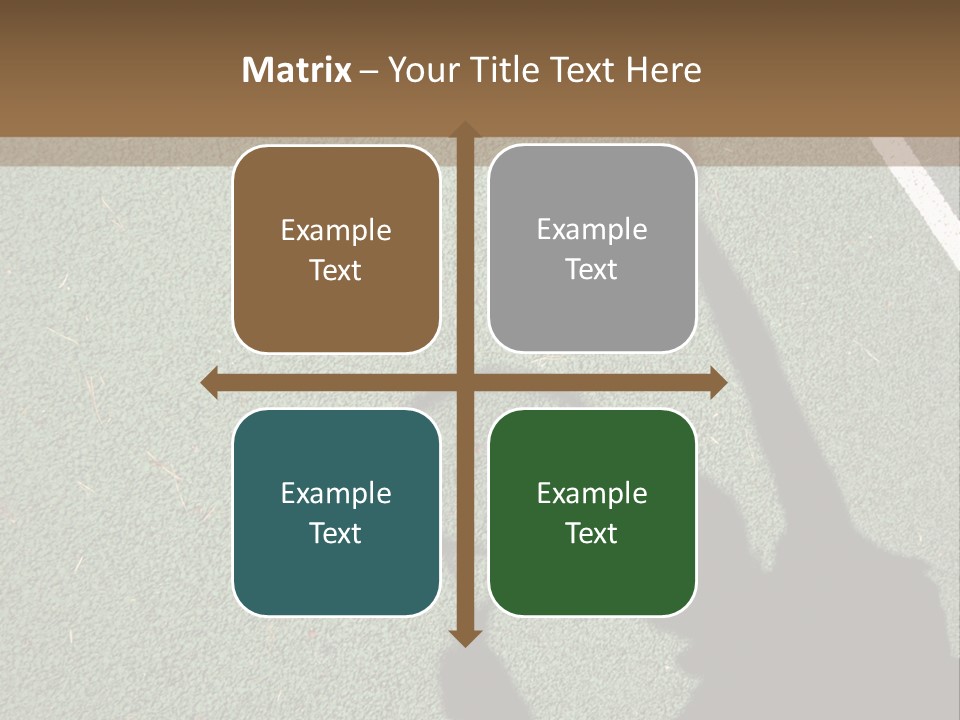 Shadow Of A Tennis Player Serving PowerPoint Template