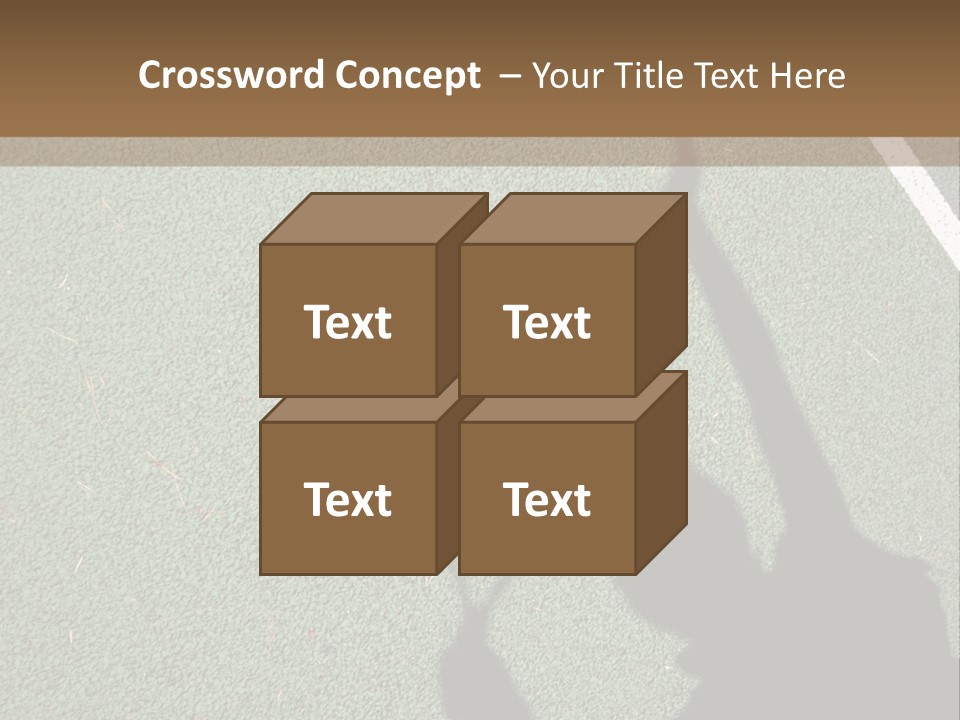 Shadow Of A Tennis Player Serving PowerPoint Template
