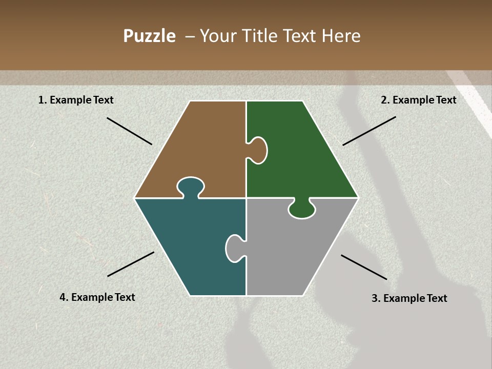 Shadow Of A Tennis Player Serving PowerPoint Template