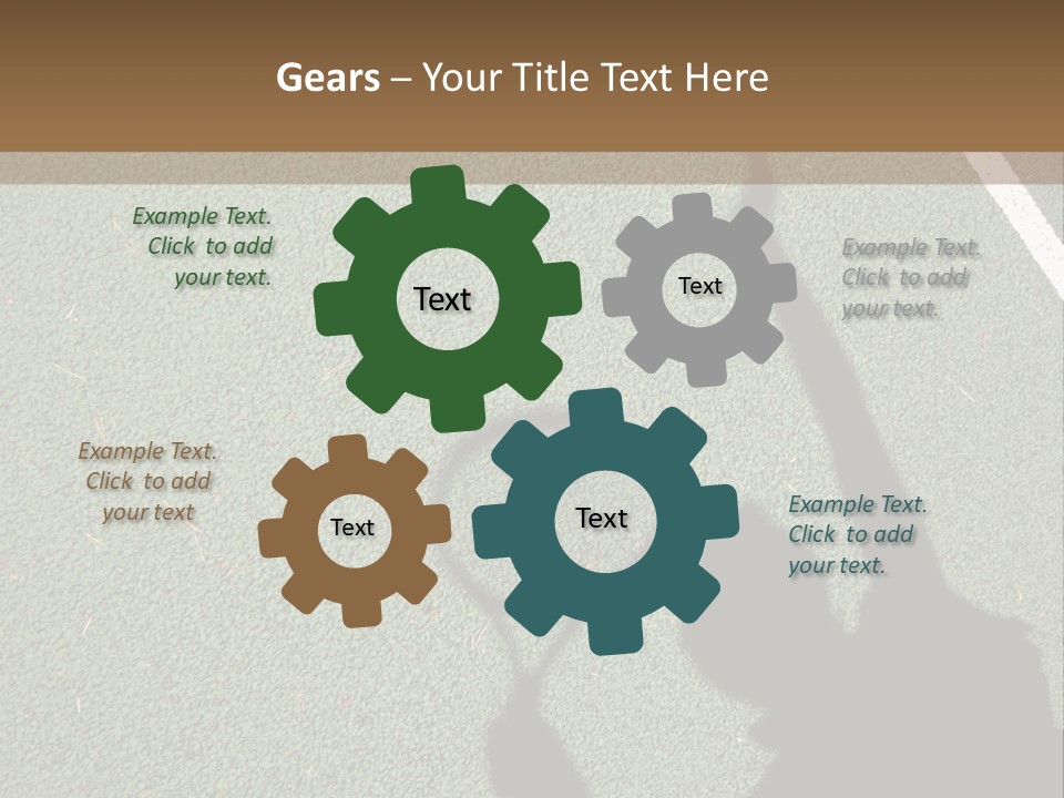 Shadow Of A Tennis Player Serving PowerPoint Template