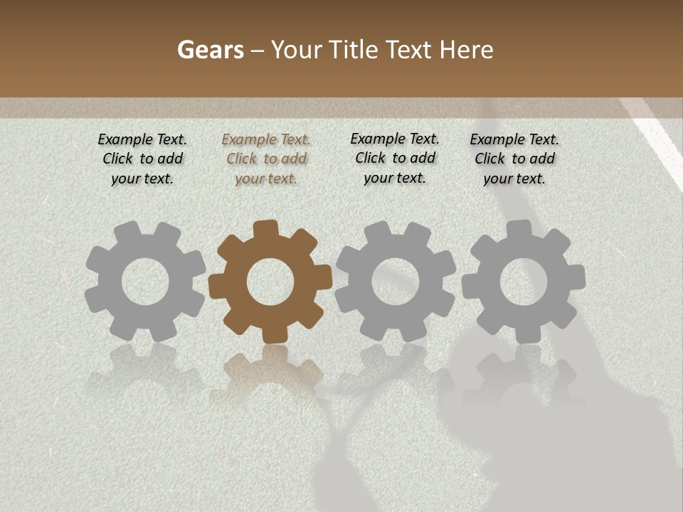 Shadow Of A Tennis Player Serving PowerPoint Template