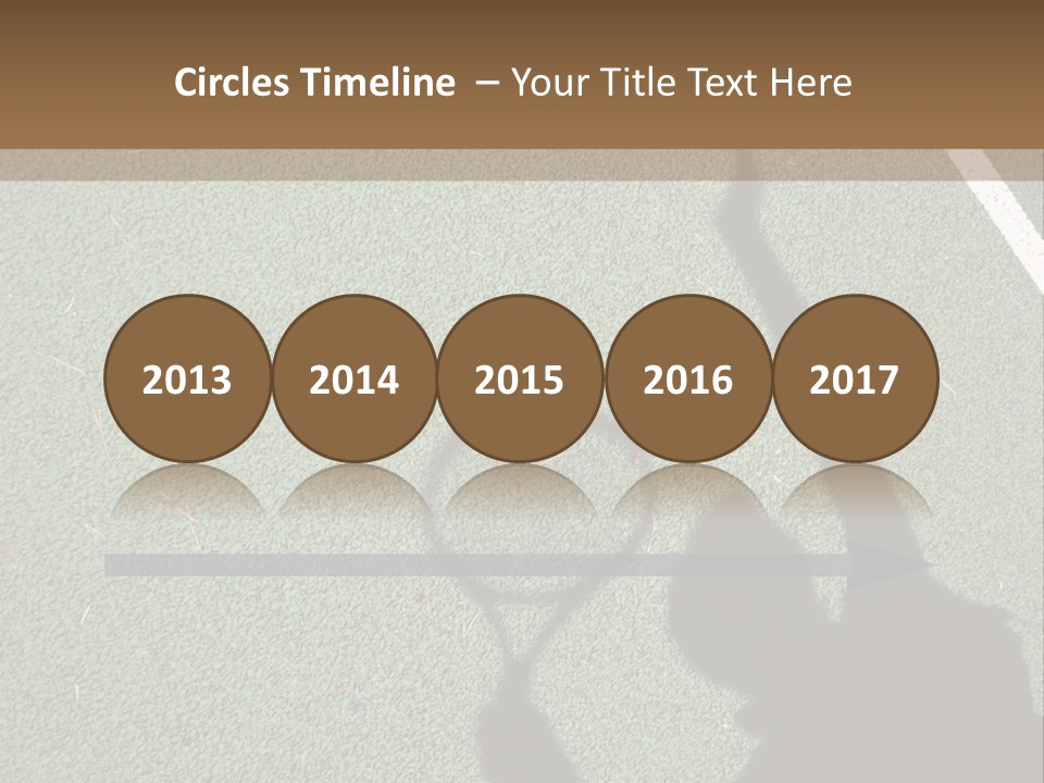 Shadow Of A Tennis Player Serving PowerPoint Template