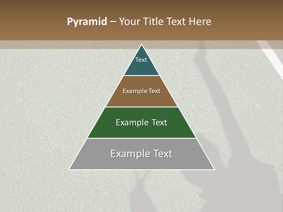 Shadow Of A Tennis Player Serving PowerPoint Template
