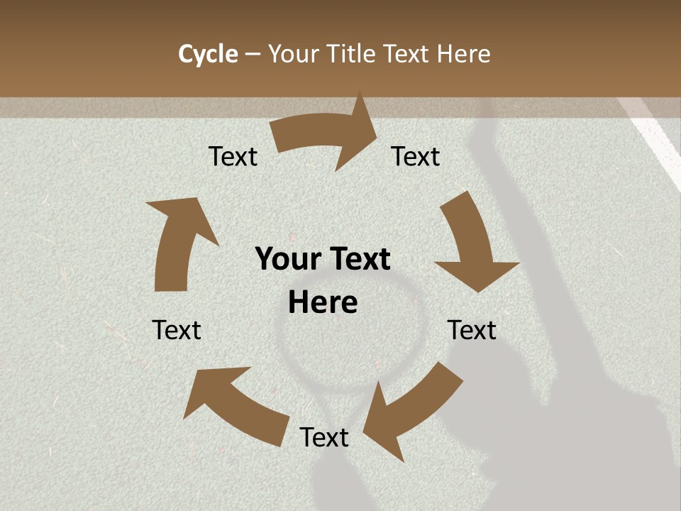 Shadow Of A Tennis Player Serving PowerPoint Template