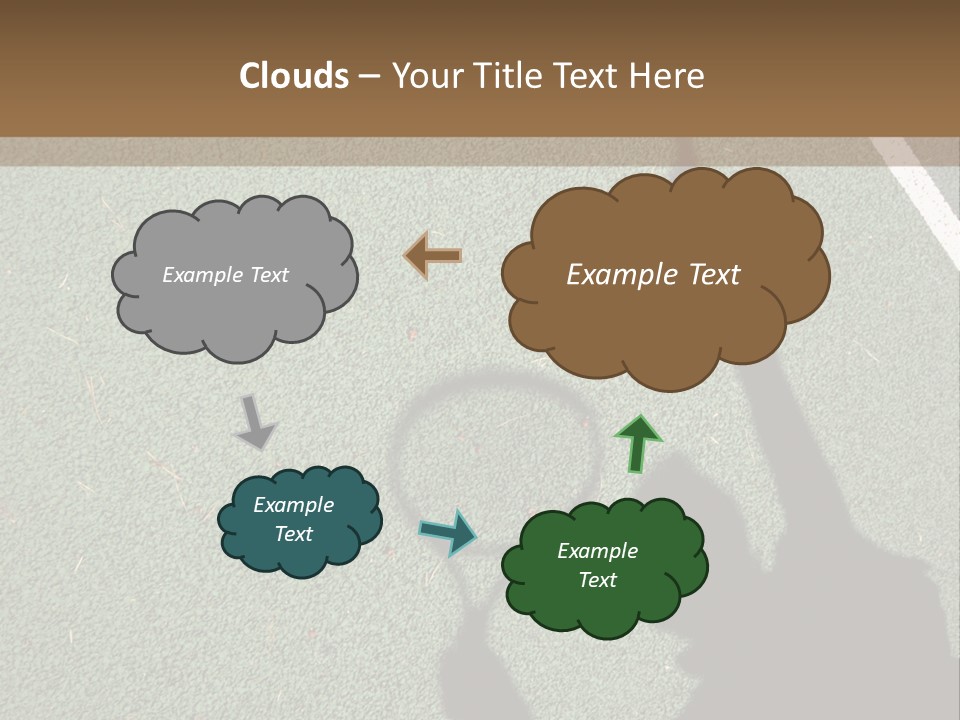 Shadow Of A Tennis Player Serving PowerPoint Template