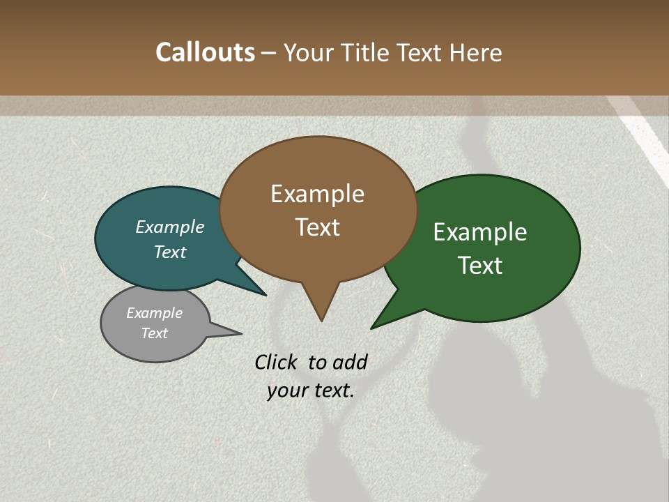Shadow Of A Tennis Player Serving PowerPoint Template