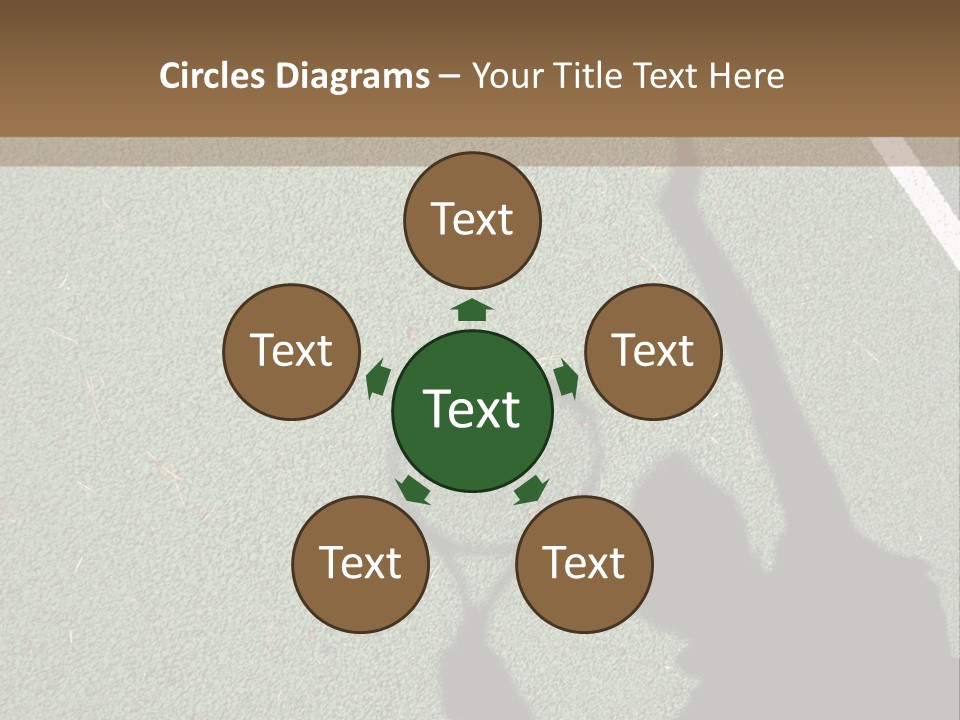 Shadow Of A Tennis Player Serving PowerPoint Template