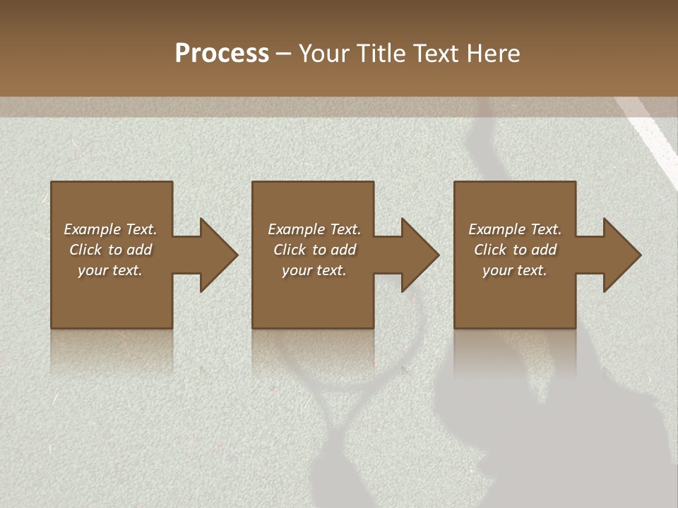 Shadow Of A Tennis Player Serving PowerPoint Template