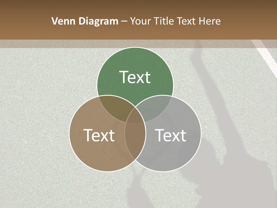 Shadow Of A Tennis Player Serving PowerPoint Template